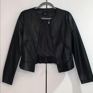 Zara Black Faux Leather Jacket